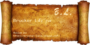 Brucker Léna névjegykártya